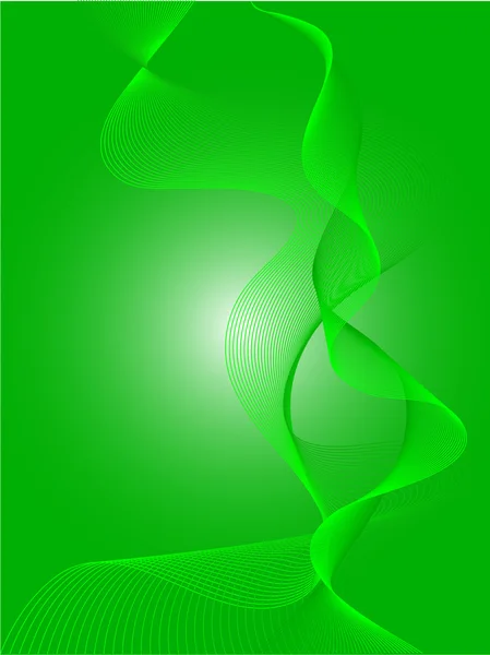 Yeşil dalgalar vektör arka plan — Stok Vektör