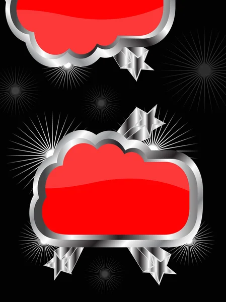 Rouge et argent Funky Résumé Contexte — Image vectorielle
