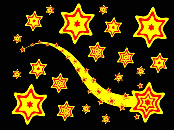 Un fond funky rouge et jaune — Image vectorielle
