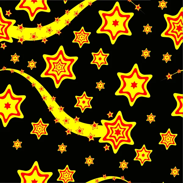 Červené a žluté hvězdy pozadí — Stockový vektor