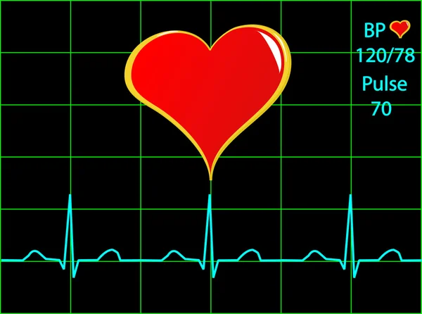 健康な心臓の図 — ストックベクタ