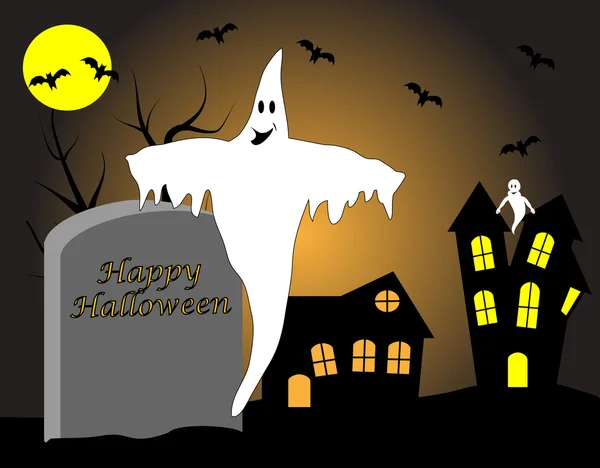 Una ilustración vectorial de Halloween — Archivo Imágenes Vectoriales