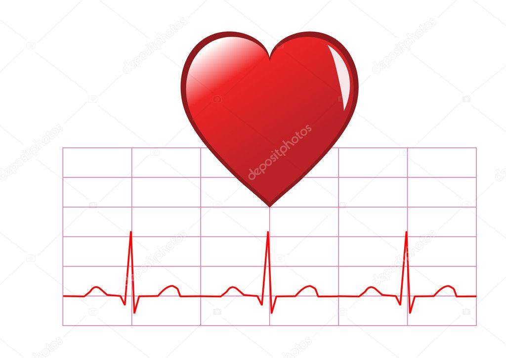 Healthy Heart Vector Illustration