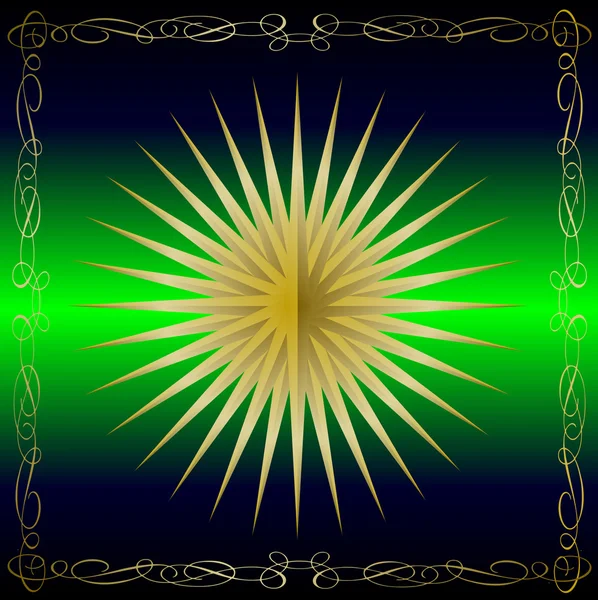 Золота векторна зірка ілюстрація — стоковий вектор