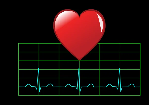 Gezond hart illustratie — Stockvector