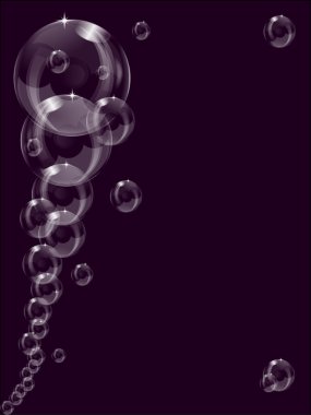 A series of transparent bubbles clipart