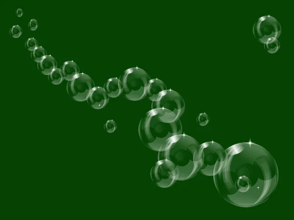 Una serie di bolle trasparenti — Vettoriale Stock
