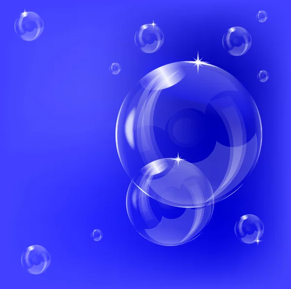 A transparent soap bubble background — Stock Vector