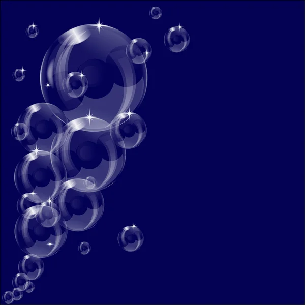 Un fondo de burbuja de jabón transparente — Vector de stock