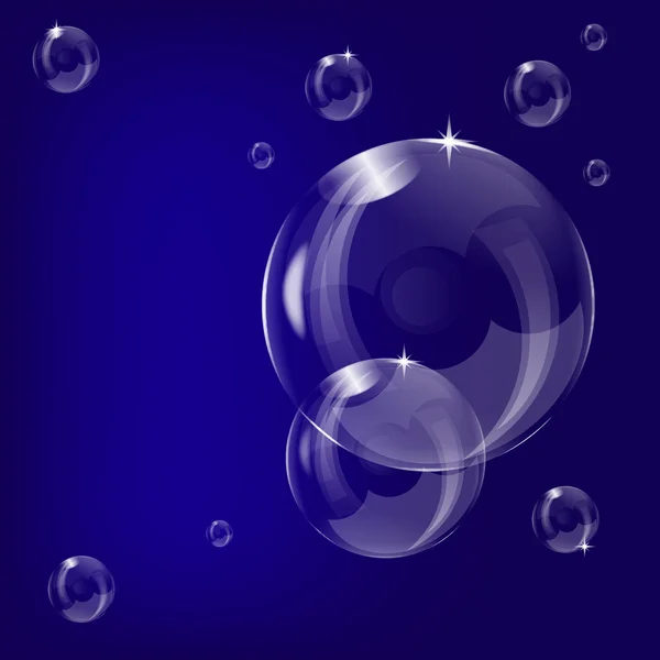En transparent såpbubbla bakgrund — Stock vektor