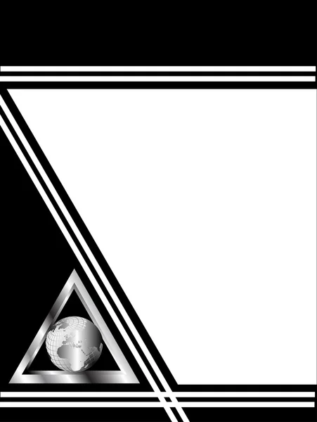 Eine schwarz-silberne Visitenkarte — Stockvektor