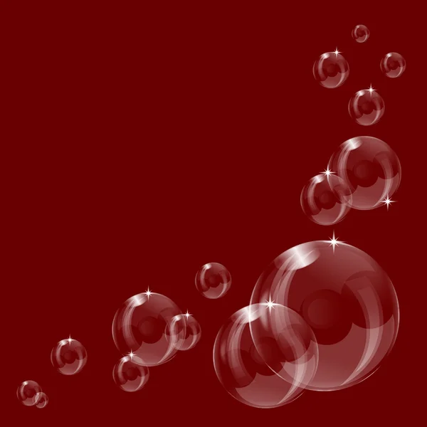 Uno sfondo trasparente bolla di sapone — Vettoriale Stock