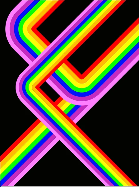 Um fundo retrô com cor do arco-íris — Vetor de Stock