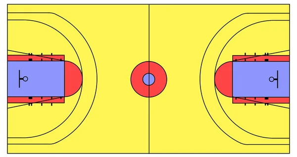 Баскетбольная площадка — стоковый вектор