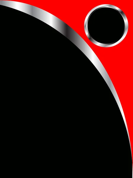 Eine rot-schwarz-silberne Visitenkarte — Stockvektor