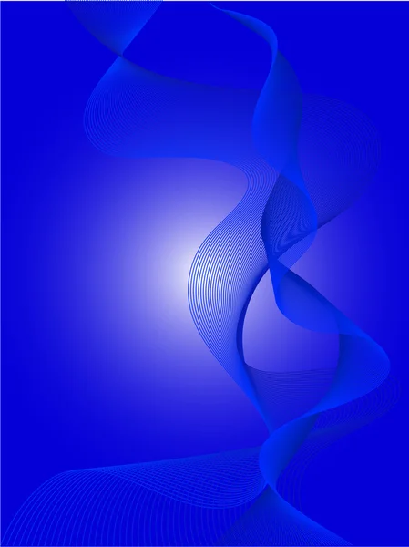 青い波のベクトルの背景 — ストックベクタ