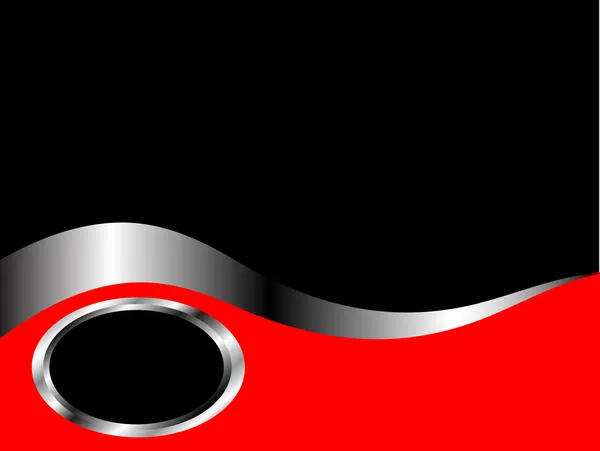 Une carte de visite rouge noir et argent — Image vectorielle
