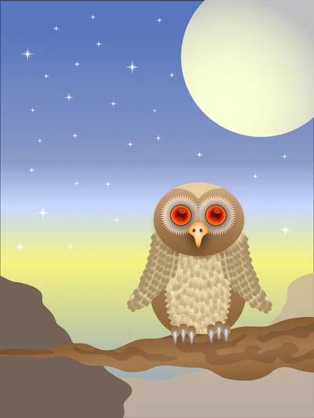 An owl vector illustration — Stock Vector