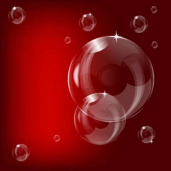 Un fond de bulle de savon transparent — Image vectorielle