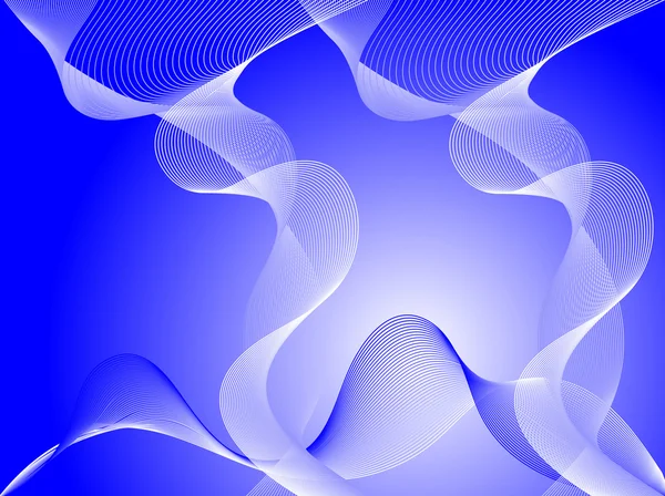 A blue waves vector background — Stock Vector