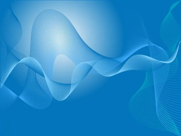 Ein blauer Wellen-Vektor Hintergrund — Stockvektor