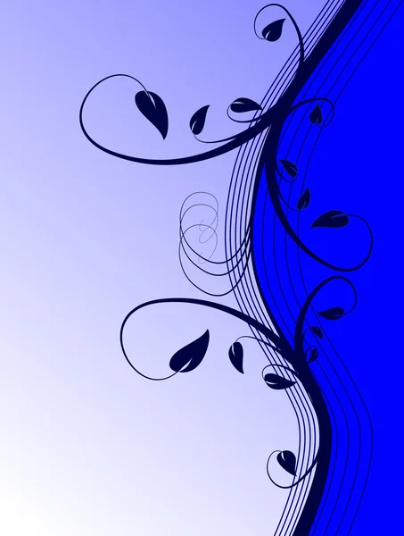 Un fondo abstracto vector floral azul — Archivo Imágenes Vectoriales