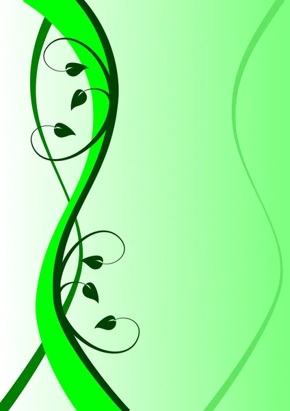 Grüner blumiger Hintergrund — Stockvektor