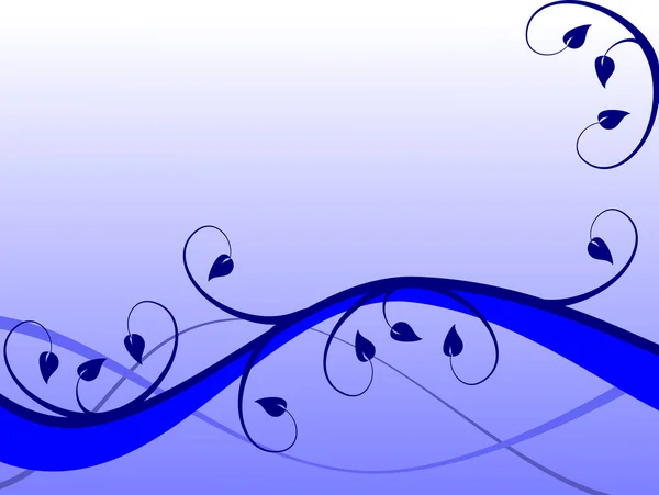 Fond vecteur floral bleu abstrait — Image vectorielle