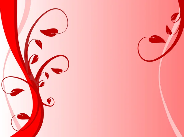 红色花卉背景 — 图库矢量图片