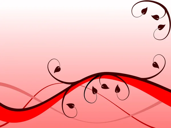 Червоний абстрактний квітковий фон — стоковий вектор