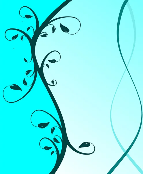 Un fond de vecteur floral bleu — Image vectorielle
