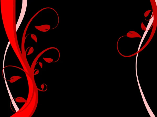 Abstrakt röd blommig bakgrund — Stock vektor