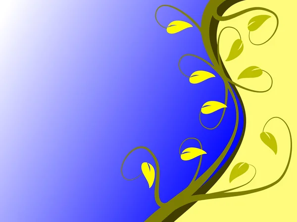 Синий и желтый цветочный фон — стоковый вектор