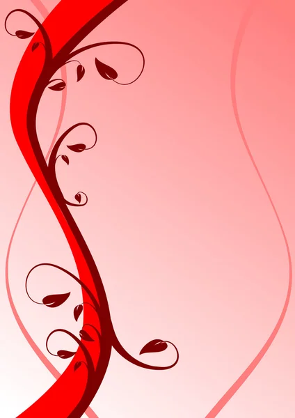 En abstrakt röd blommig vektor bakgrund — Stock vektor