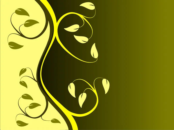Fundo floral amarelo vetor abstrato —  Vetores de Stock