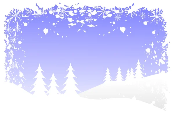 Une illustration de fond vectoriel d'hiver grunge — Image vectorielle