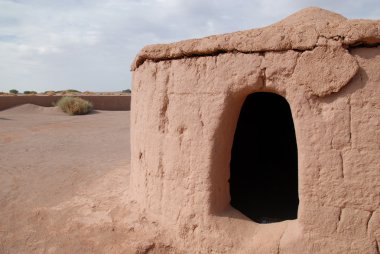 atacama Çölü'nde yerli pise kabin