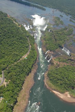 Iguasu waterfalls bird's eye view clipart