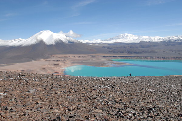 Laguna verde in Atacama desert