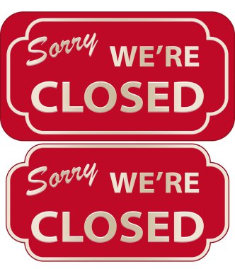 Closed Sign (vector) clipart