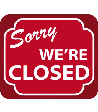 Closed Sign (vector) clipart