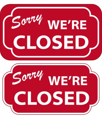 Closed Sign (vector) clipart