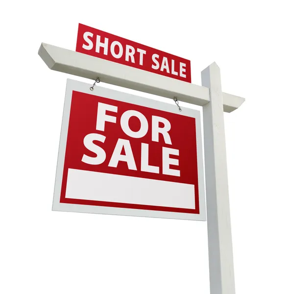 Stock image Short Sale Real Estate Sign Isolated