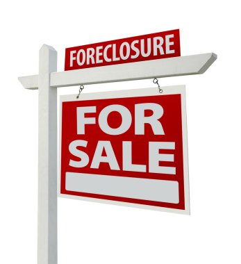 Foreclosure Home For Sale Real Estate Sign clipart