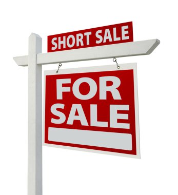 Short Sale Home For Sale Real Estate Sign clipart
