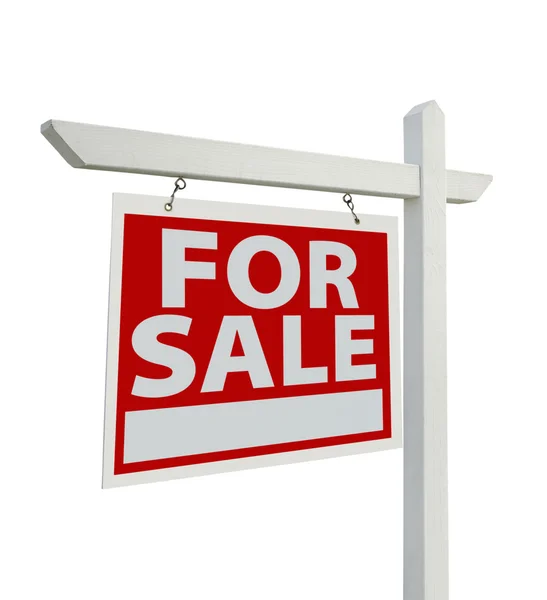 För försäljning fastigheter tecken isolerad på en vit — Stockfoto