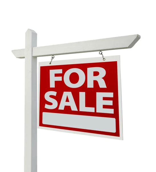 Zu verkaufen Immobilienschild isoliert — Stockfoto