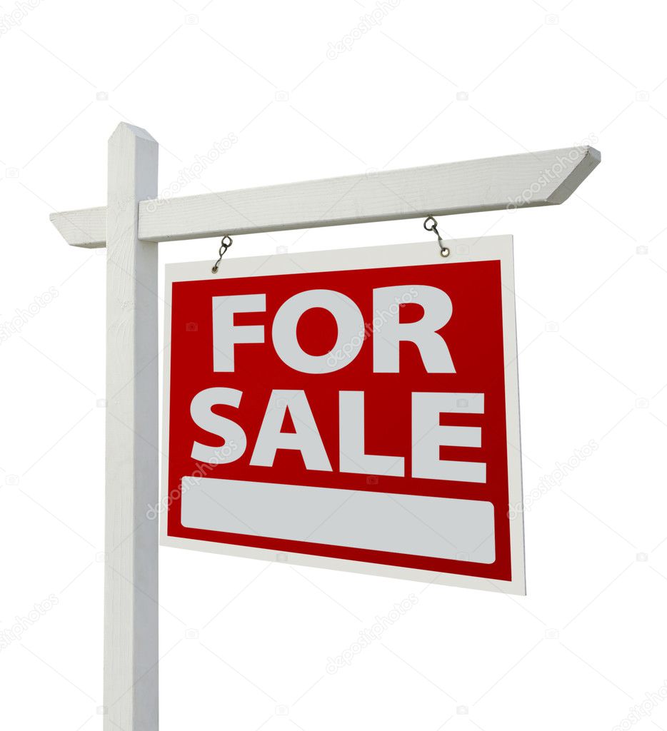 For Sale Real Estate Sign Isolated