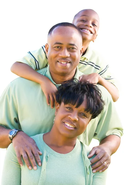 Familia afroamericana aislada — Foto de Stock