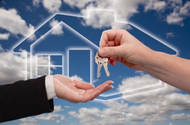 Handing Over Keys on Ghosted House, Sky clipart